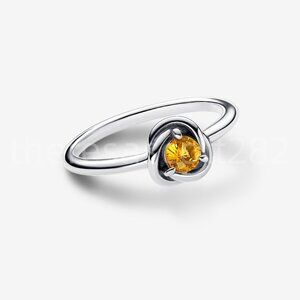 Pandora November Honey Eternity Circle Ring